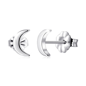 titanium earrings for sensitive people moon stud earrings VGACETI